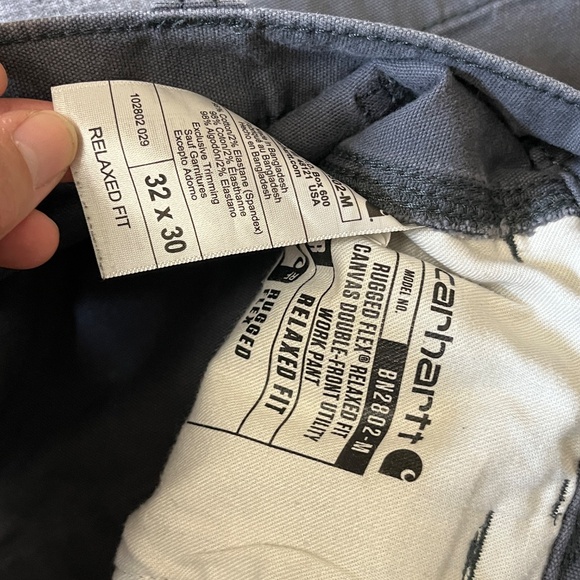 Carhartt Canvas Double Knee Relaxed Utility Work Pants - Men's Size 32*29 - Gray - Picture 5 of 9